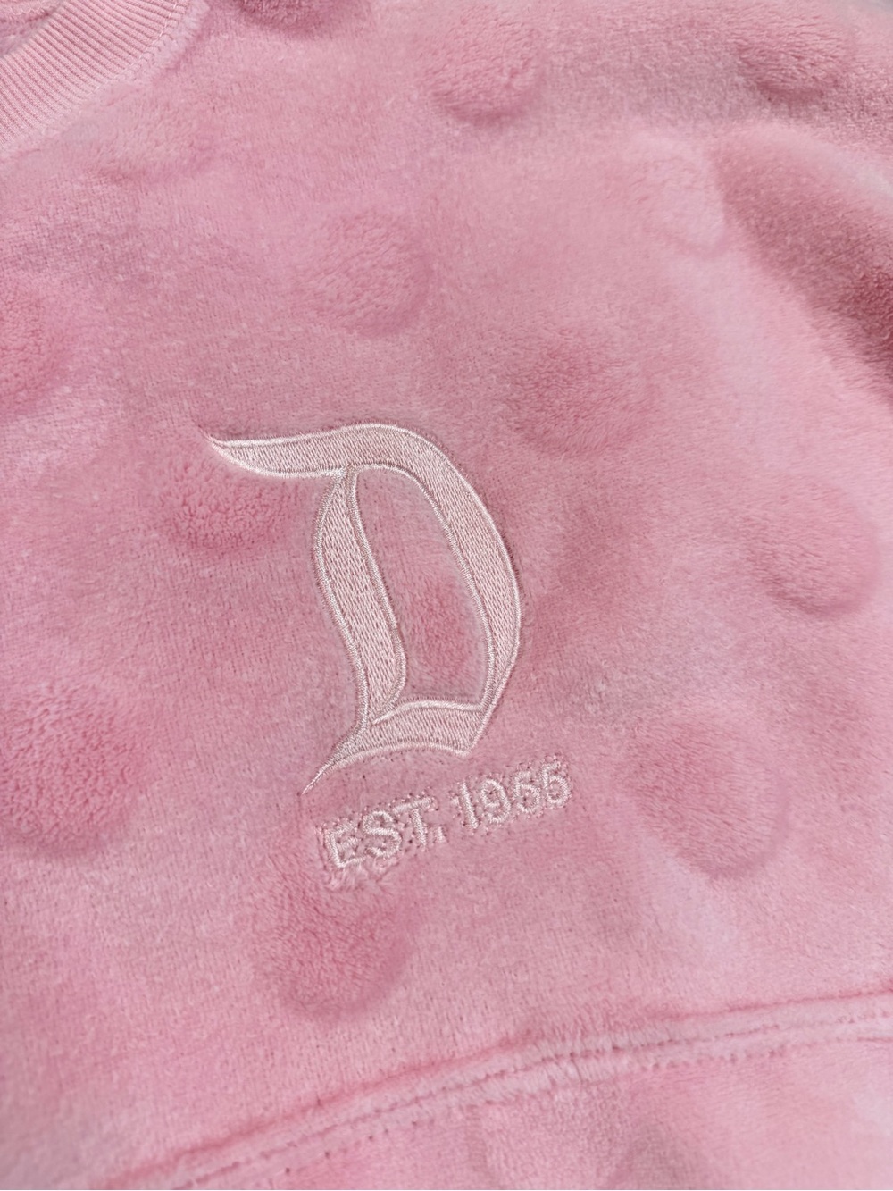 Disney Parks Disneyland Resort Spirit Jersey Fuzzy Plush Velour Pink Small Dot - Picture 4 of 6
